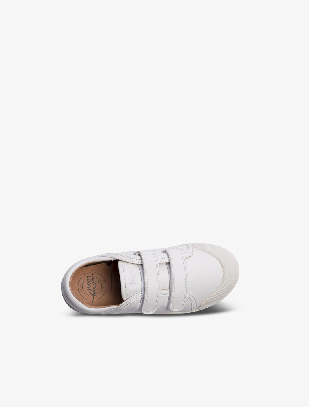 Leather low top trainer for kids | Spring Court