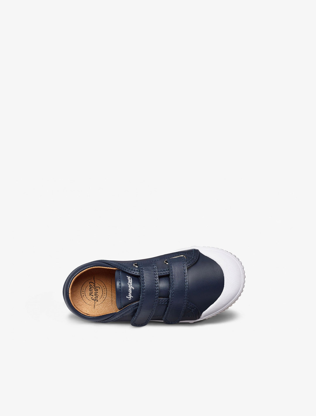 Leather low top trainer for kids | Spring Court