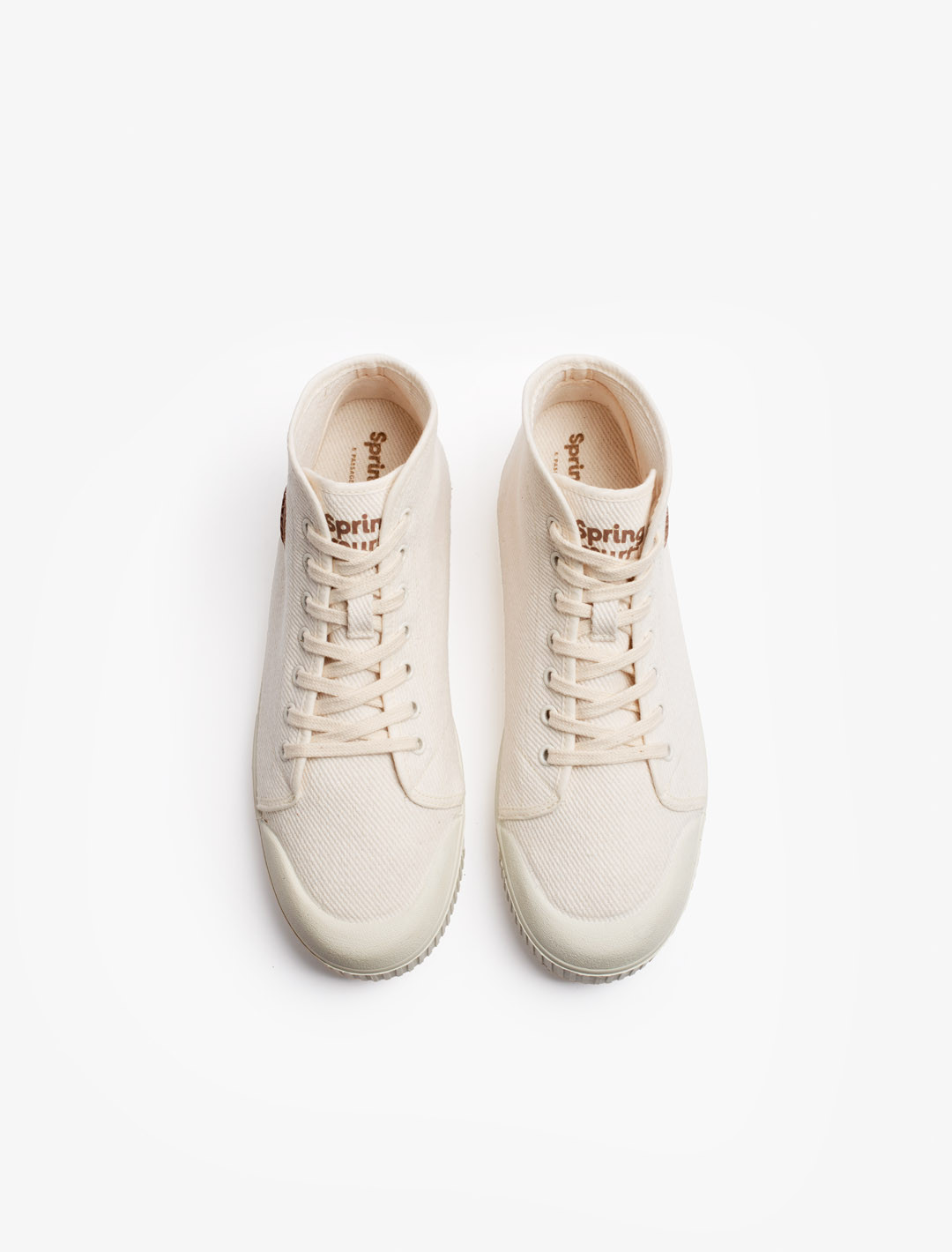 Cotton high top trainer | Spring Court