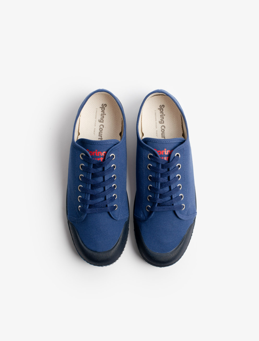 Basket Spring Court G2 canvas monochrome bleu marine – vue du dessus