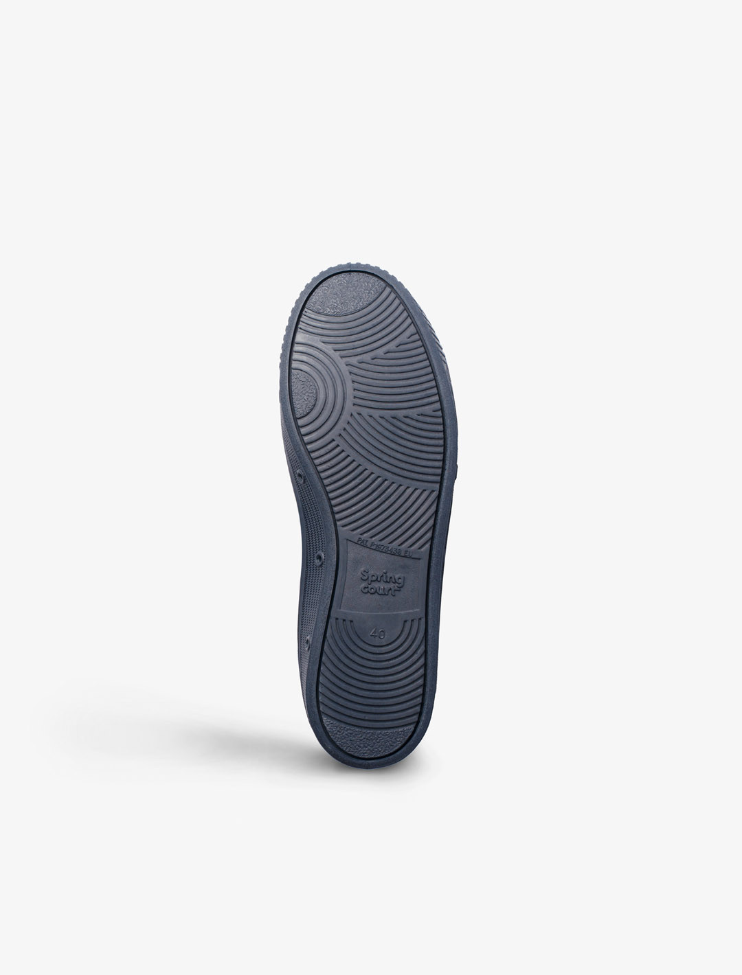 Basket Spring Court G2 canvas monochrome bleu marine – vue du dessous