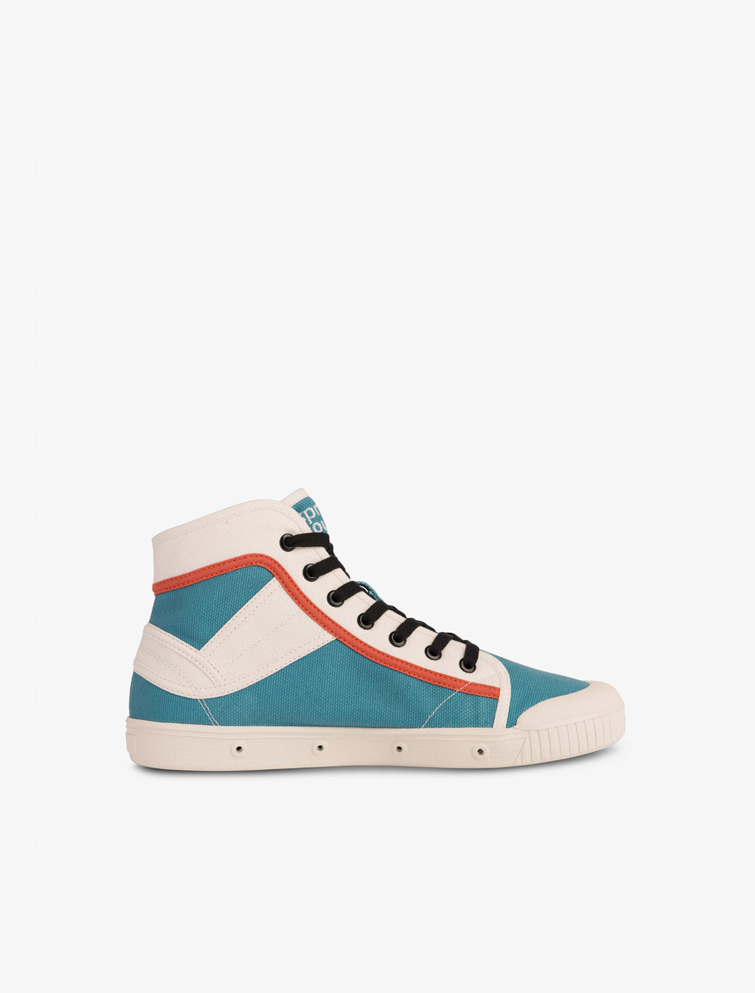 Spring Court S2 sneakers in ecru and blue cotton – inner side view