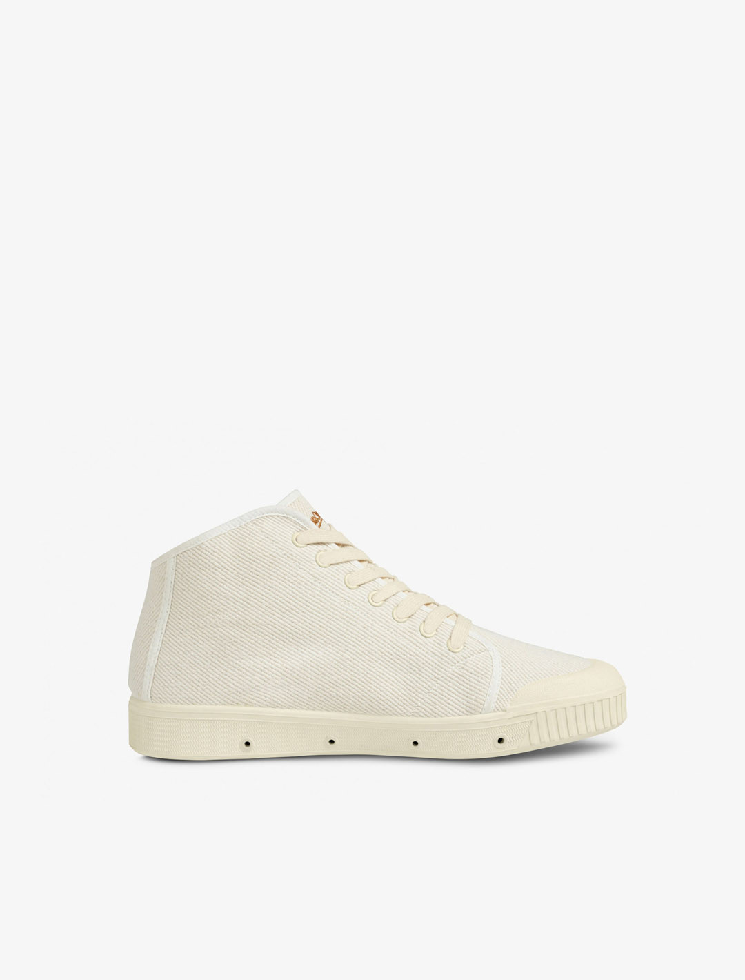Cotton twill high top trainer | Spring Court