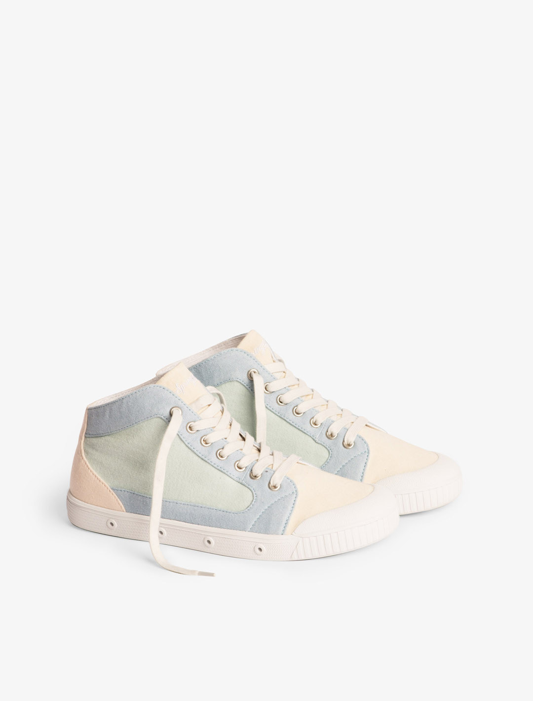 Spring Court M2 Sneakers in Pastel Cotton – Three-Quarter View