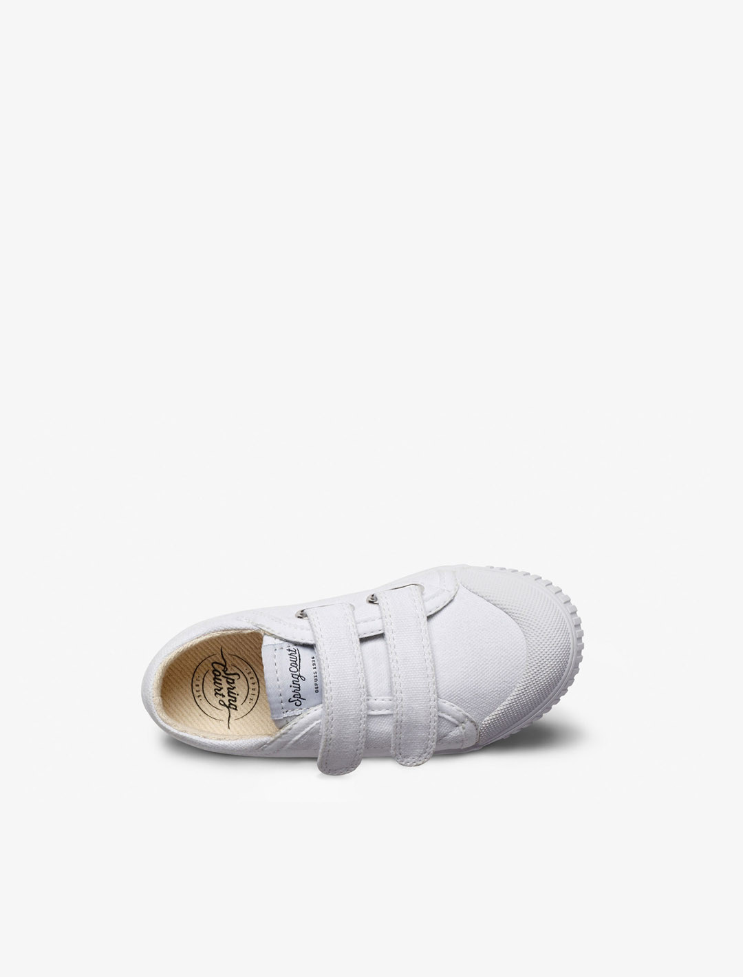 Children's low top trainer in leather | Spring Court